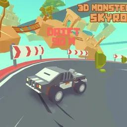 Play 3D Monster Truck Skyroads free online